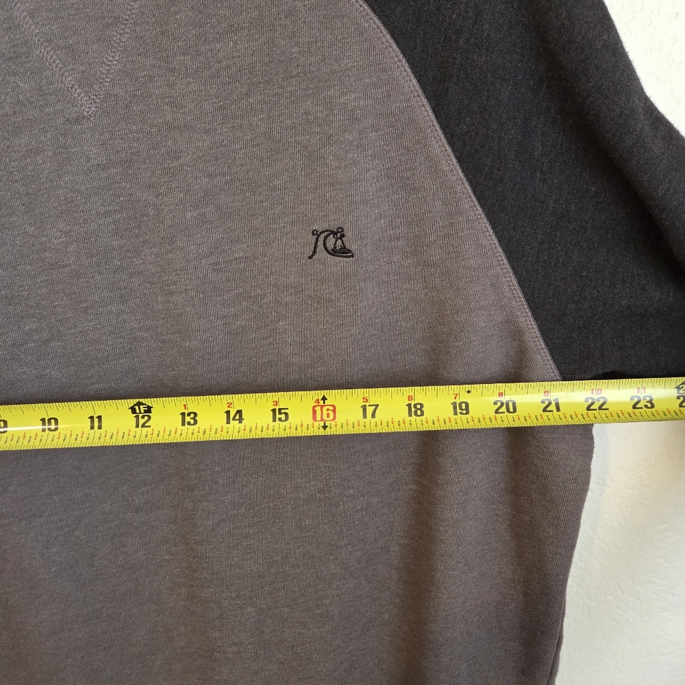 Quicksilver Men’s GreyBlack Sweatshirt Pullover Crewneck Surf Logo Plus Size XXL - Picture 11 of 14